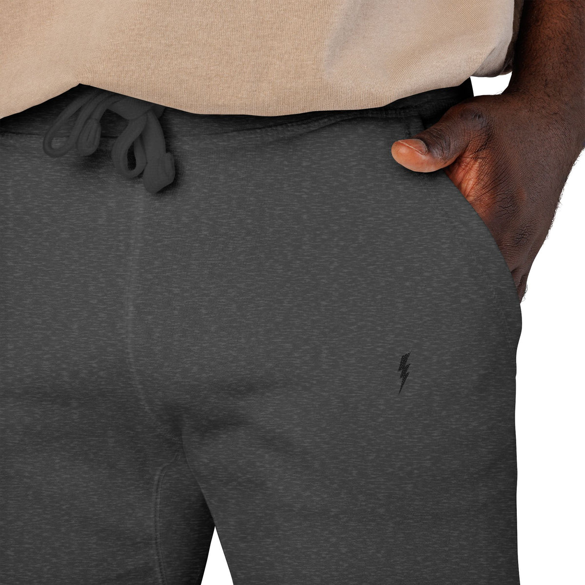 Jogging en polaire Zlash unisexe - gris anthracite - logo noir