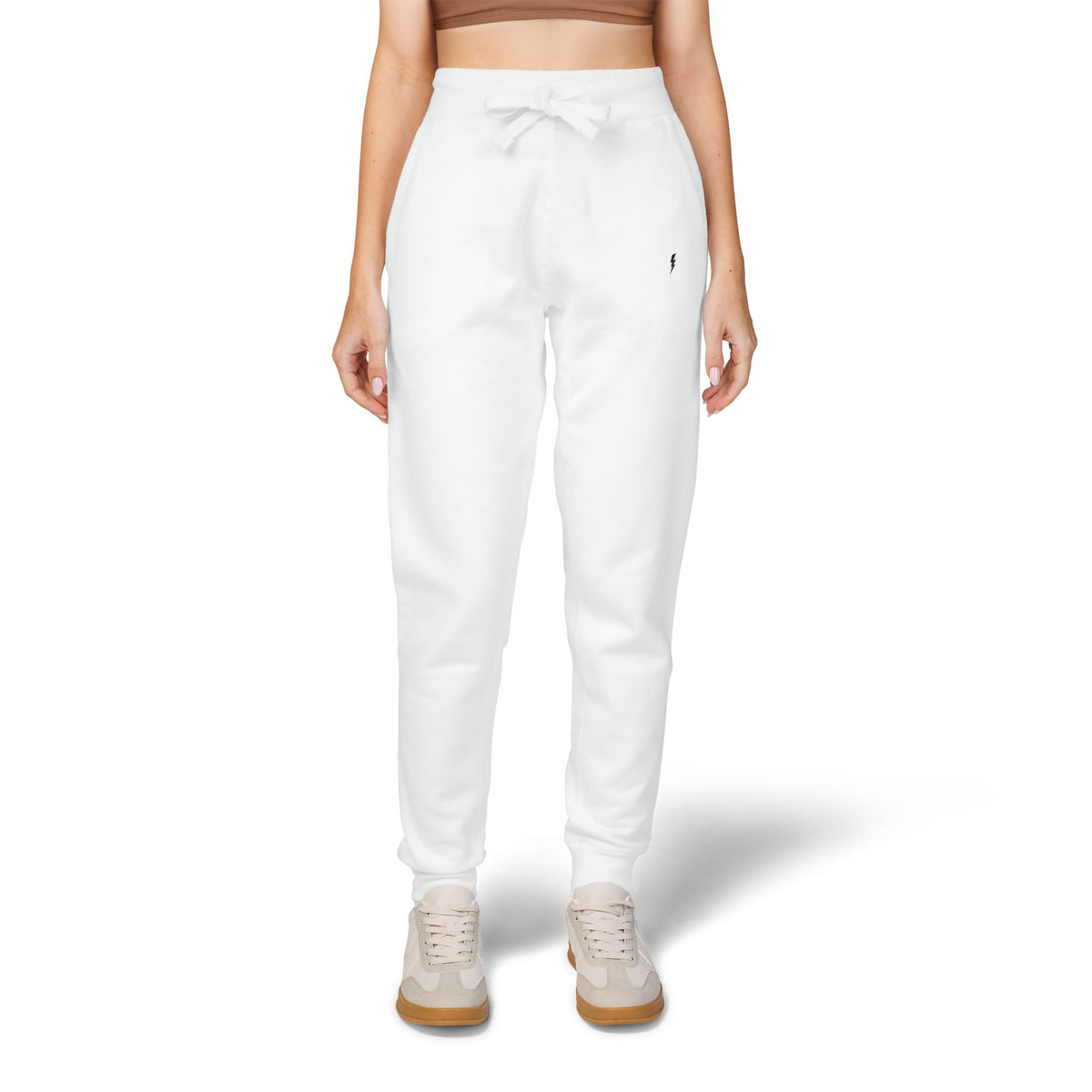 Jogging en polaire Zlash unisexe - blanc - logo noir