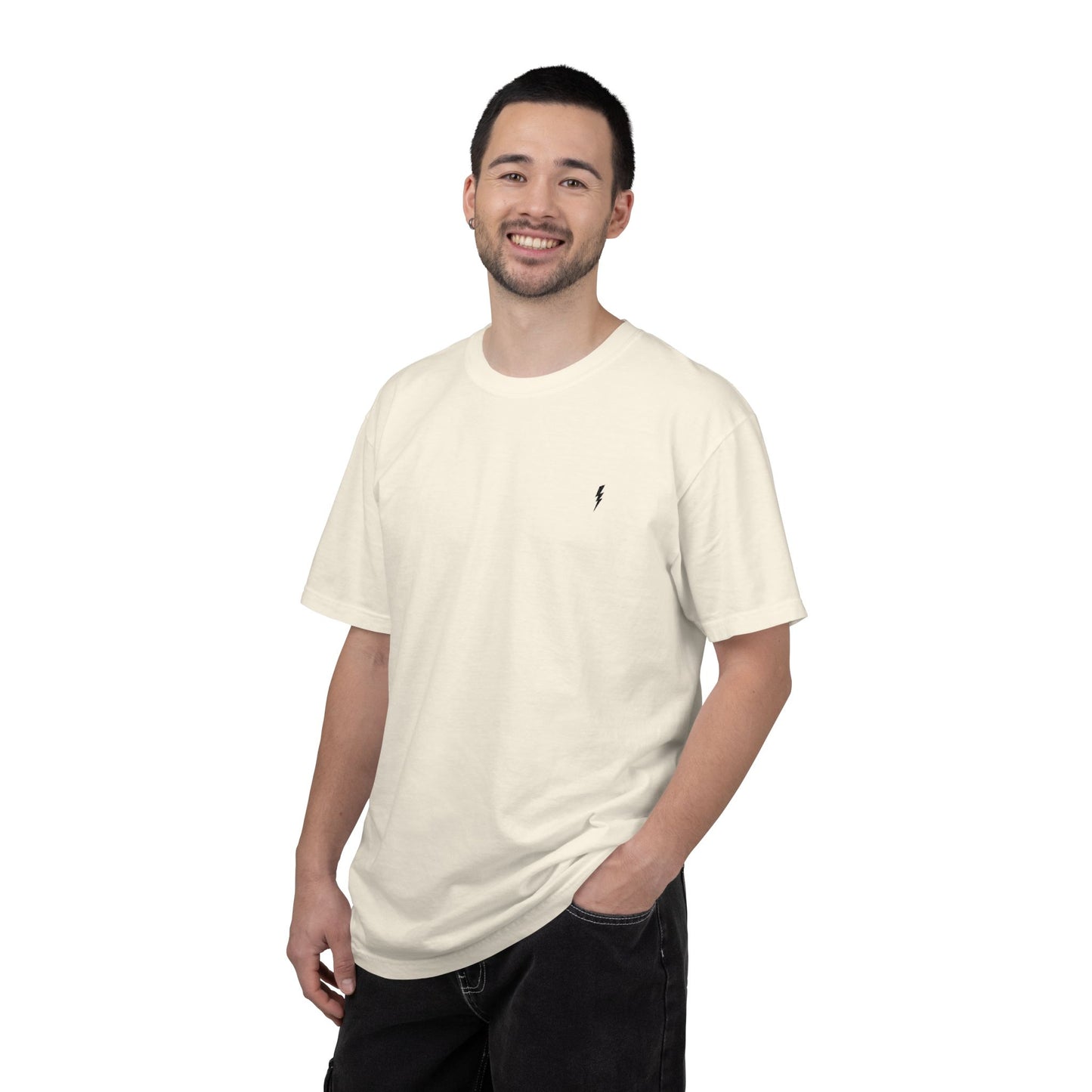 T-Shirt épais Zlash Homme - ivoire - logo noir
