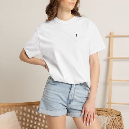 T-Shirt épais Zlash Femme - blanc - logo noir