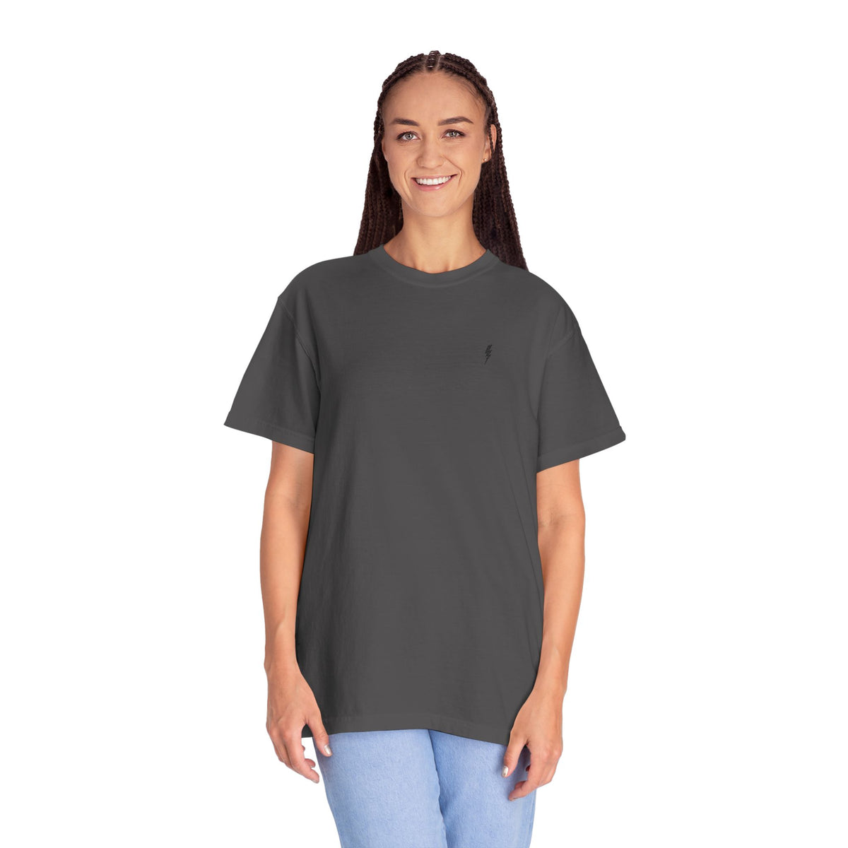 T-Shirt épais Zlash Femme - graphite - logo noir