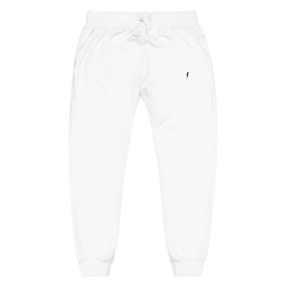 Jogging en polaire Zlash unisexe - blanc - logo noir