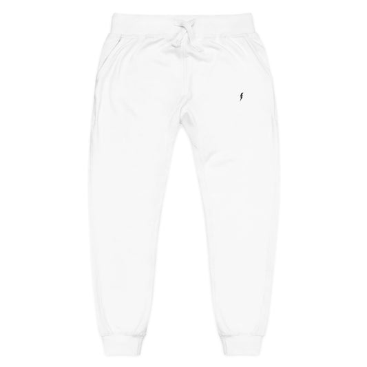 Jogging en polaire Zlash unisexe - blanc - logo noir