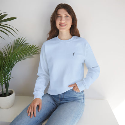 Sweat-shirt à col rond Zlash unisexe - bleu clair - logo noir