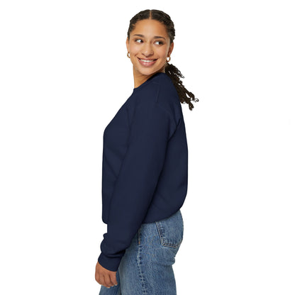 Sweat-shirt à col rond Zlash unisexe - bleu marine - logo noir