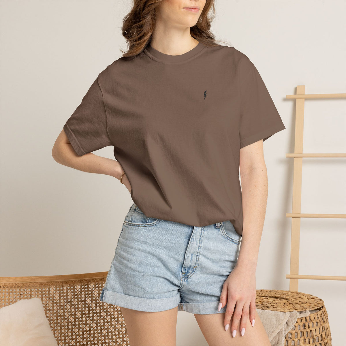 T-Shirt épais Zlash Femme - expresso - logo noir