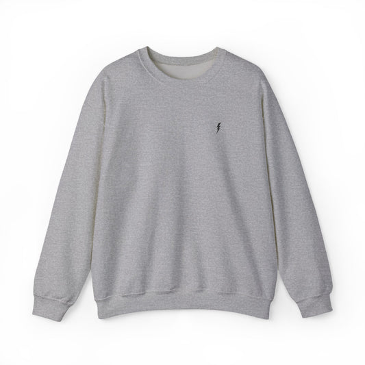 Sweat-shirt à col rond Zlash unisexe - gris - logo noir