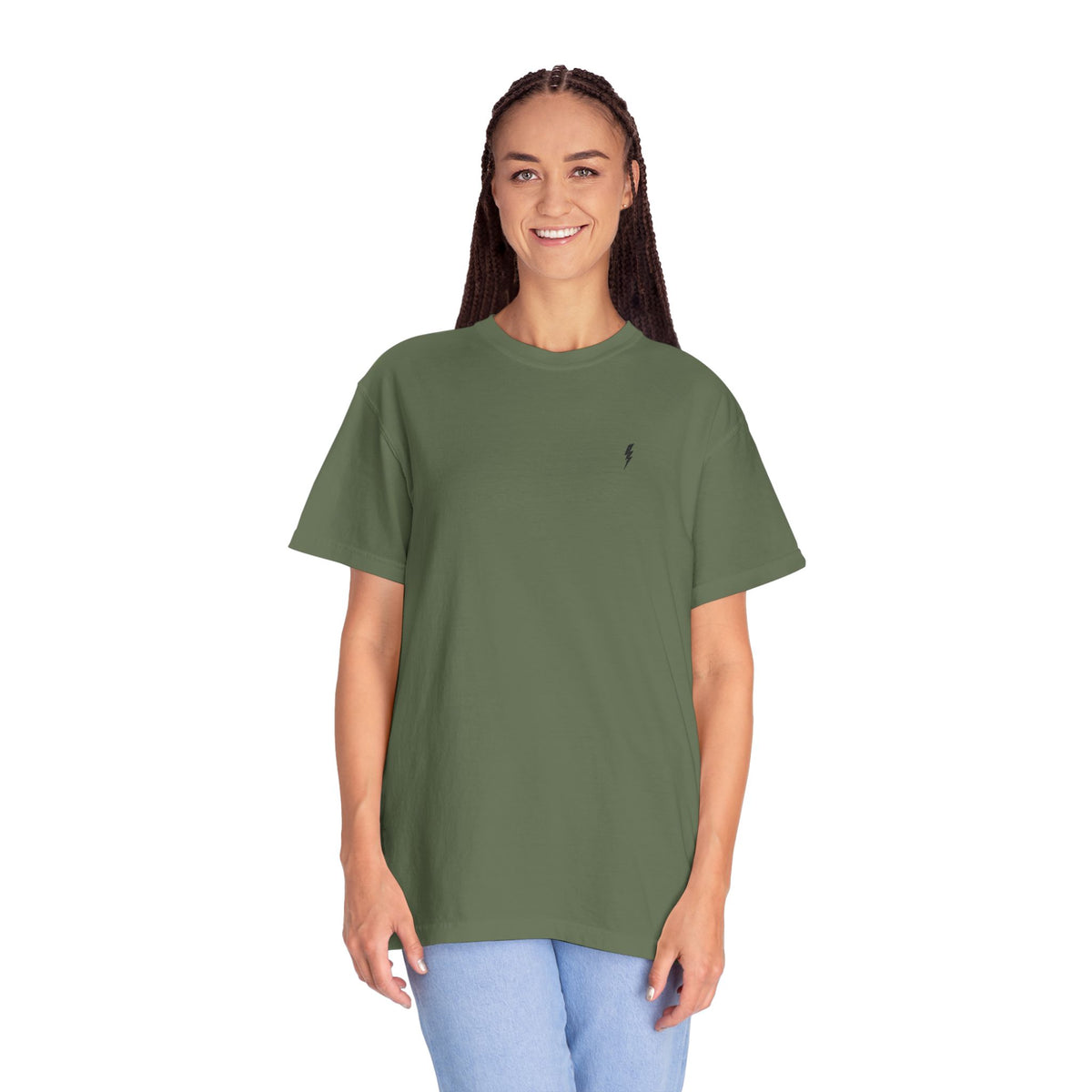 T-Shirt épais Zlash Femme - vert forêt - logo noir