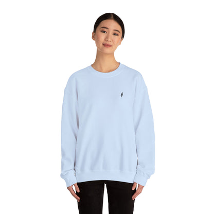 Sweat-shirt à col rond Zlash unisexe - bleu clair - logo noir