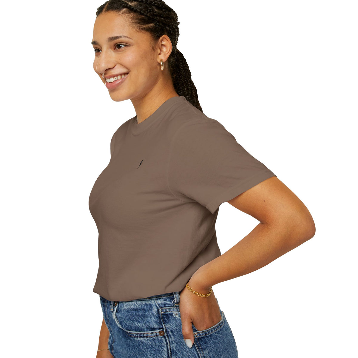 T-Shirt épais Zlash Femme - expresso - logo noir