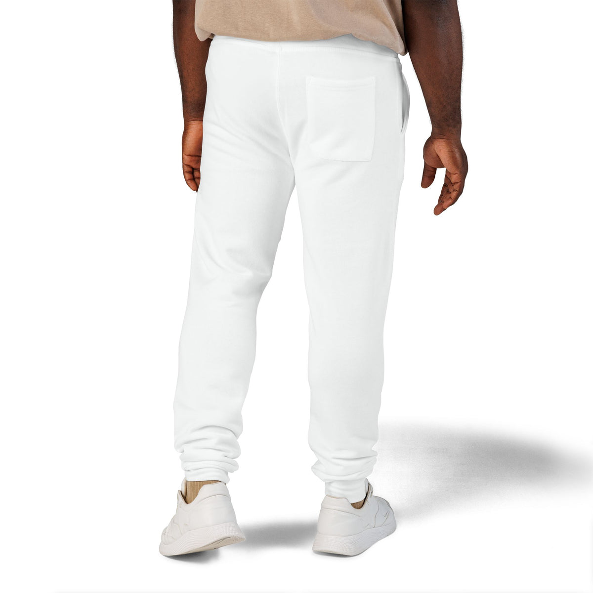 Jogging en polaire Zlash unisexe - blanc - logo noir