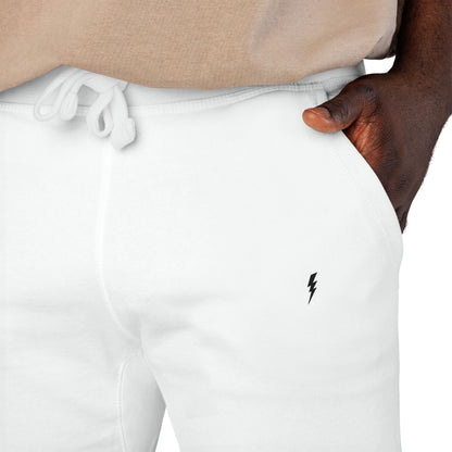 Jogging en polaire Zlash unisexe - blanc - logo noir