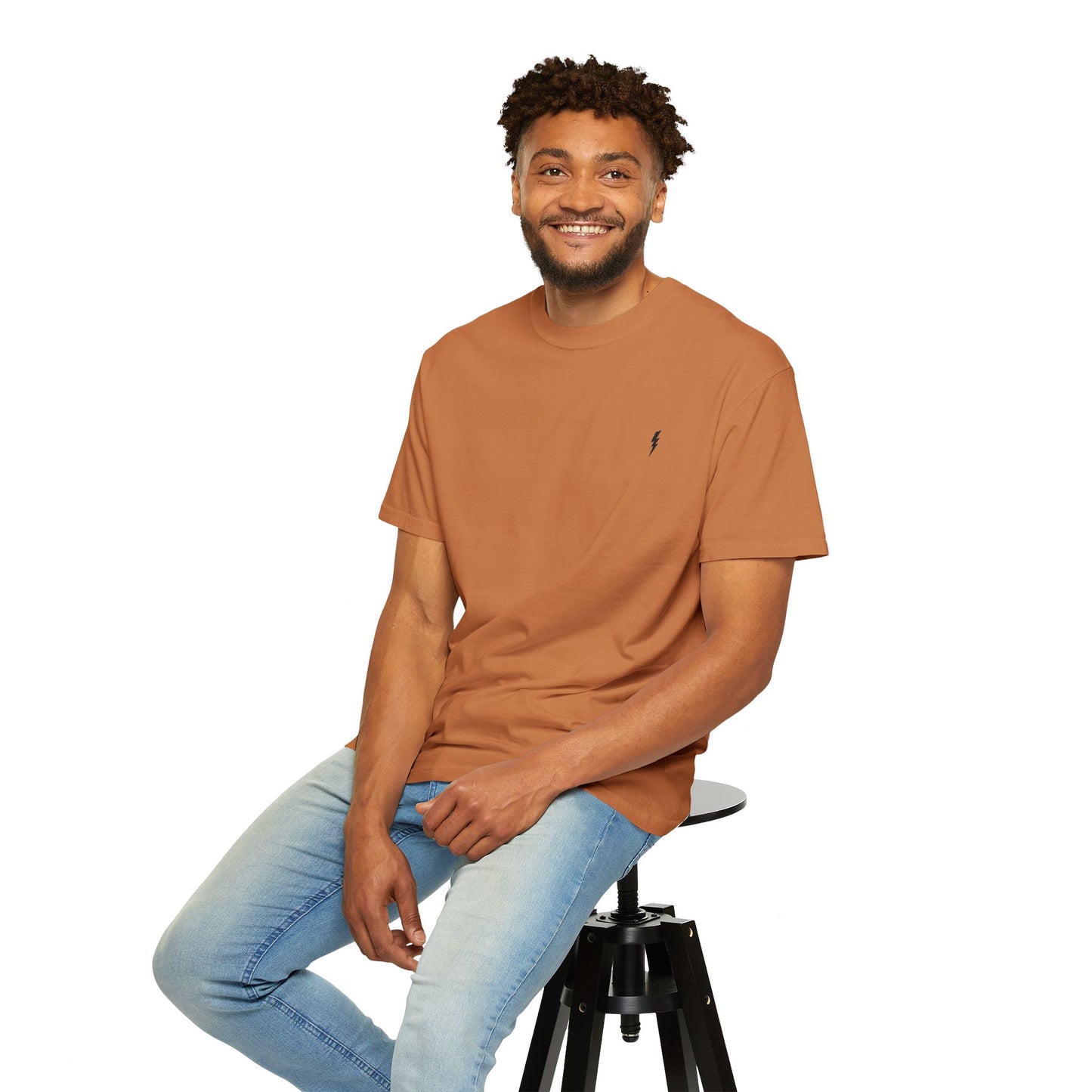 T-Shirt épais Zlash Homme - orange cocktail - logo noir