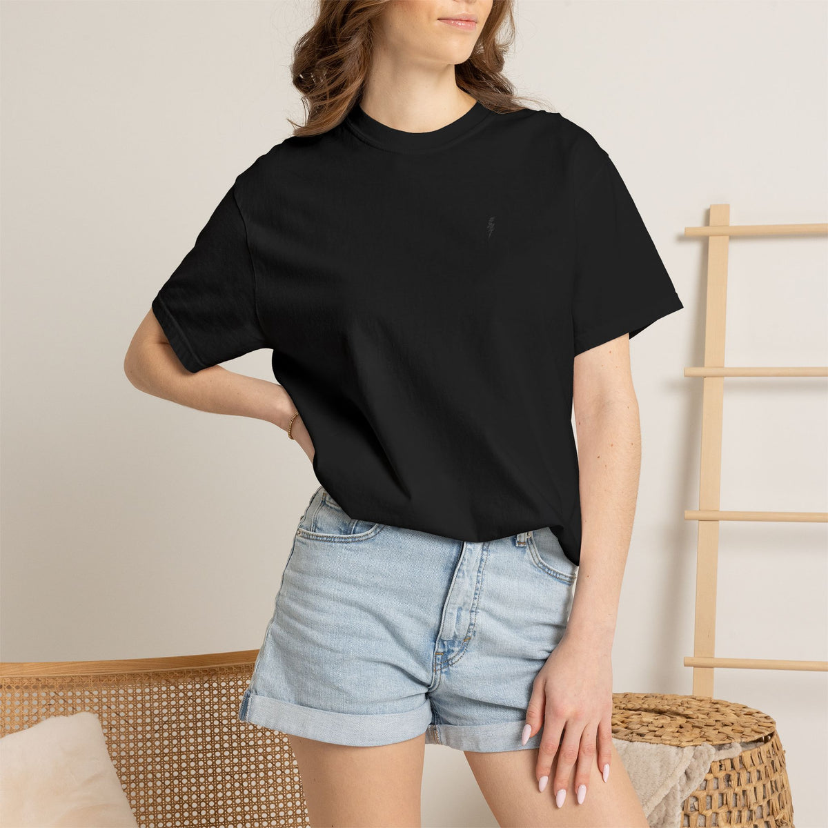 T-Shirt épais Zlash Femme - noir - logo noir