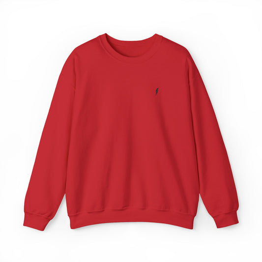 Sweat-shirt à col rond Zlash unisexe - rouge - logo noir