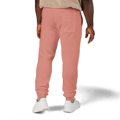Jogging en polaire Zlash unisexe - vieux rose - logo noir