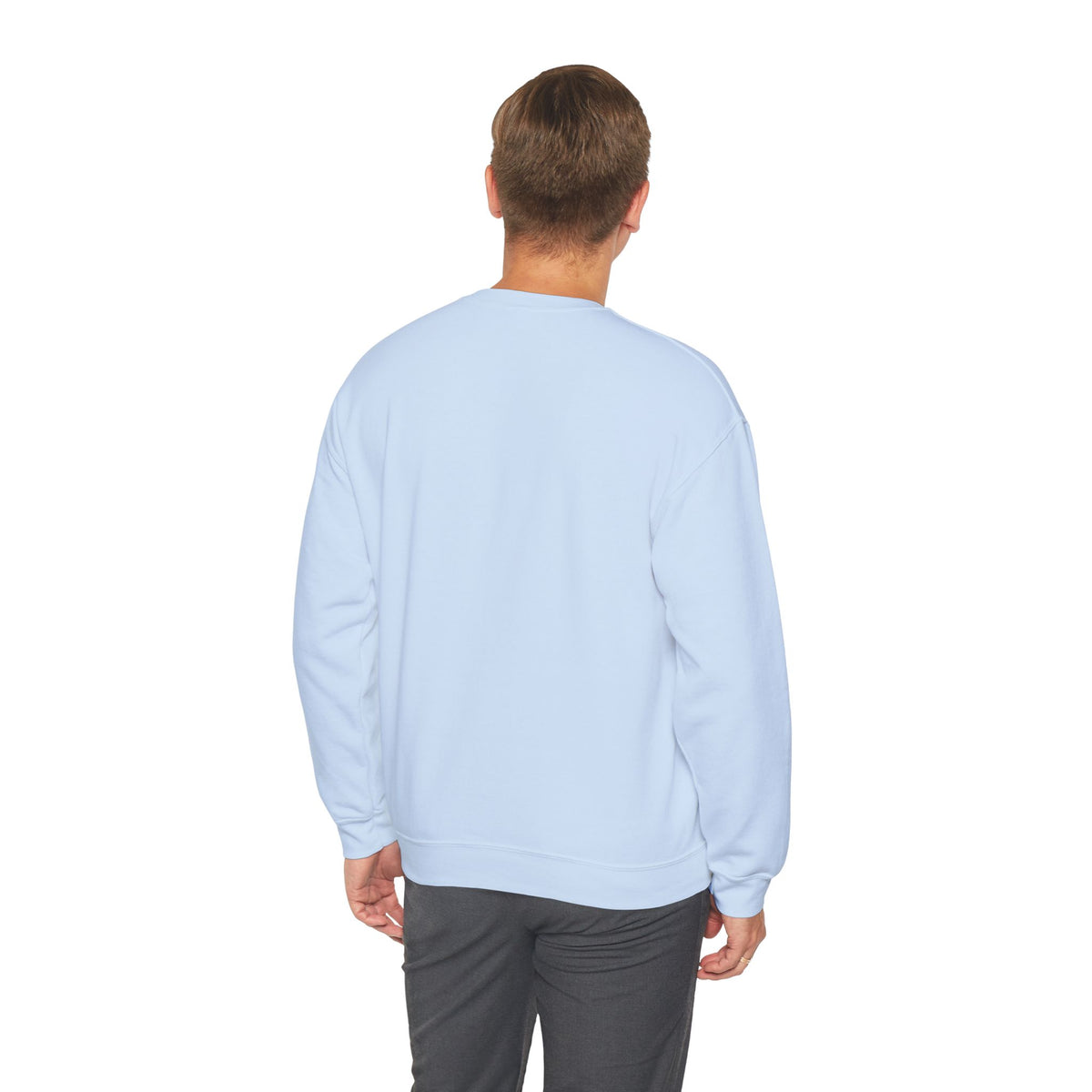 Sweat-shirt à col rond Zlash unisexe - bleu clair - logo noir