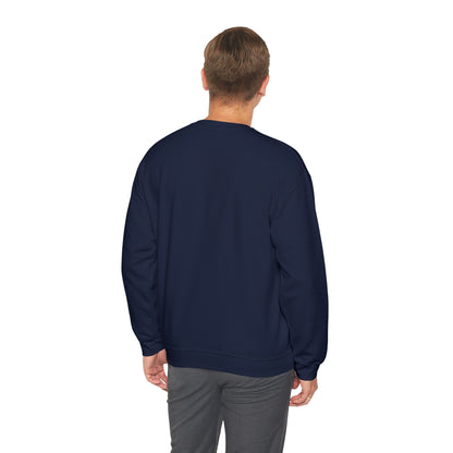 Sweat-shirt à col rond Zlash unisexe - bleu marine - logo noir