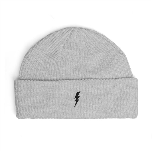 Bonnet en tricot Zlash - gris - logo noir