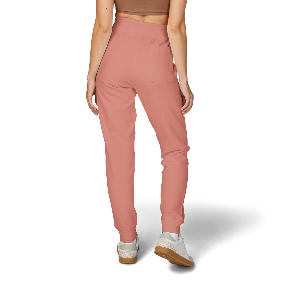 Jogging en polaire Zlash unisexe - vieux rose - logo noir