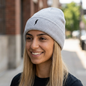 Bonnet en tricot Zlash - gris - logo noir