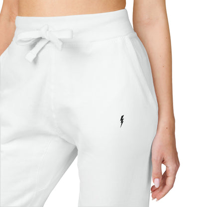 Jogging en polaire Zlash unisexe - blanc - logo noir