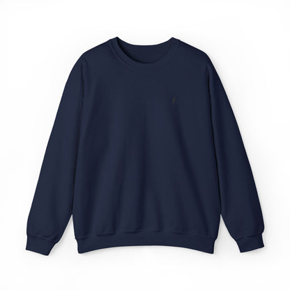 Sweat-shirt à col rond Zlash unisexe - bleu marine - logo noir