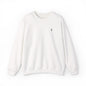 Sweat-shirt à col rond Zlash unisexe - blanc - logo noir