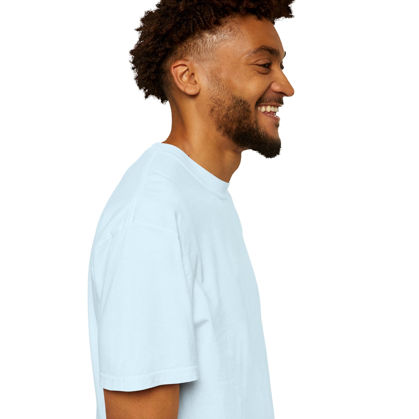 T-Shirt épais Zlash Homme - bleu doux - logo noir