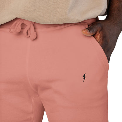 Jogging en polaire Zlash unisexe - vieux rose - logo noir