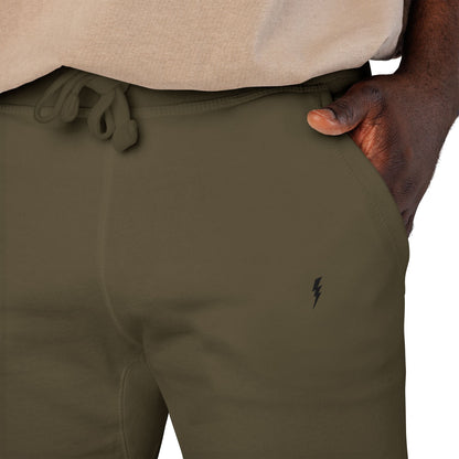 Jogging en polaire Zlash unisexe - vert militaire - logo noir