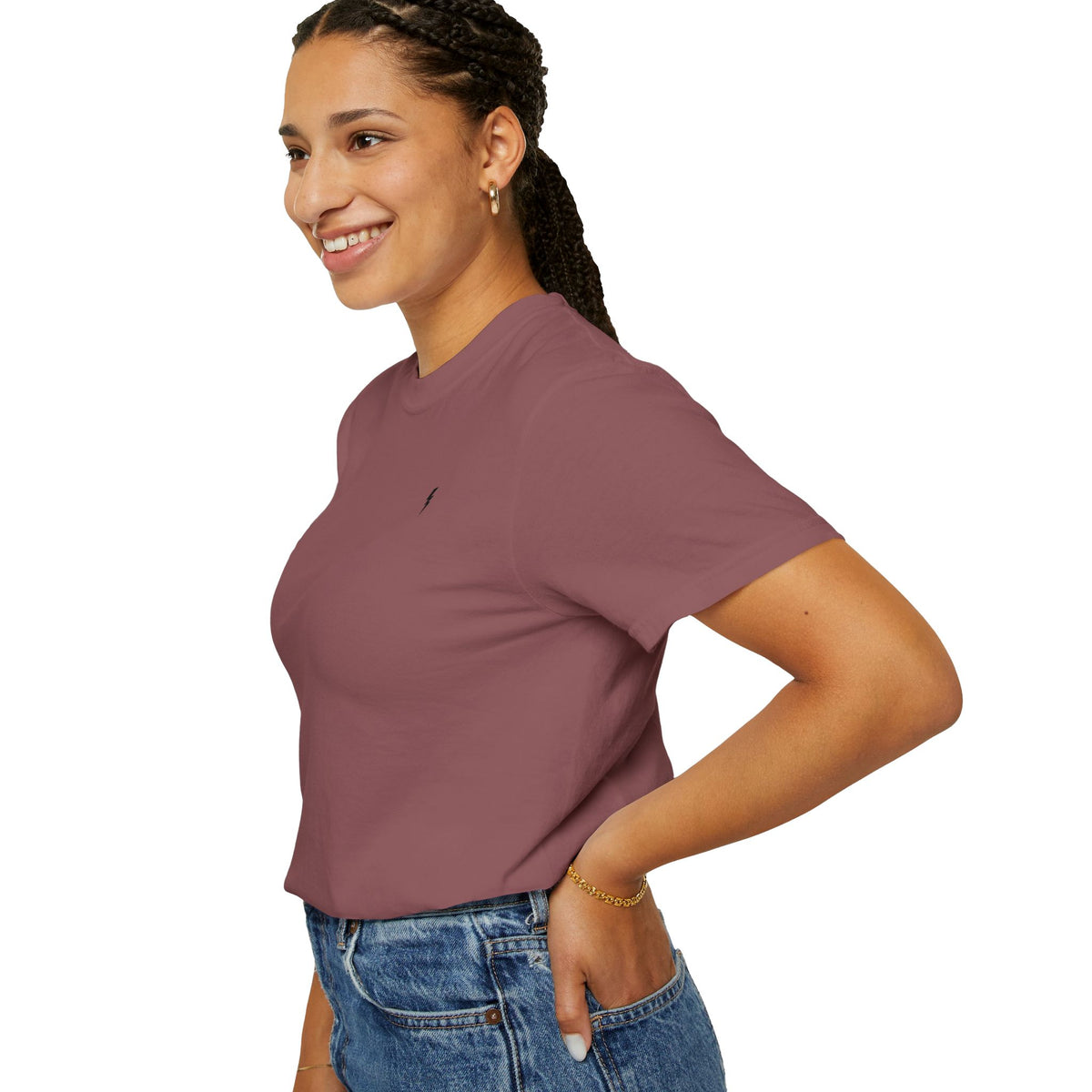 T-Shirt épais Zlash Femme - brique - logo noir