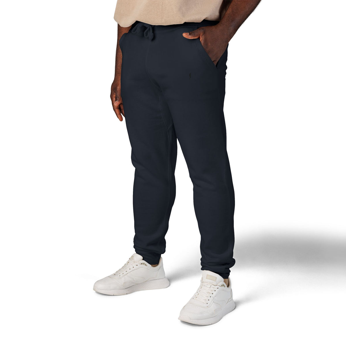 Jogging en polaire Zlash unisexe - bleu marine - logo noir