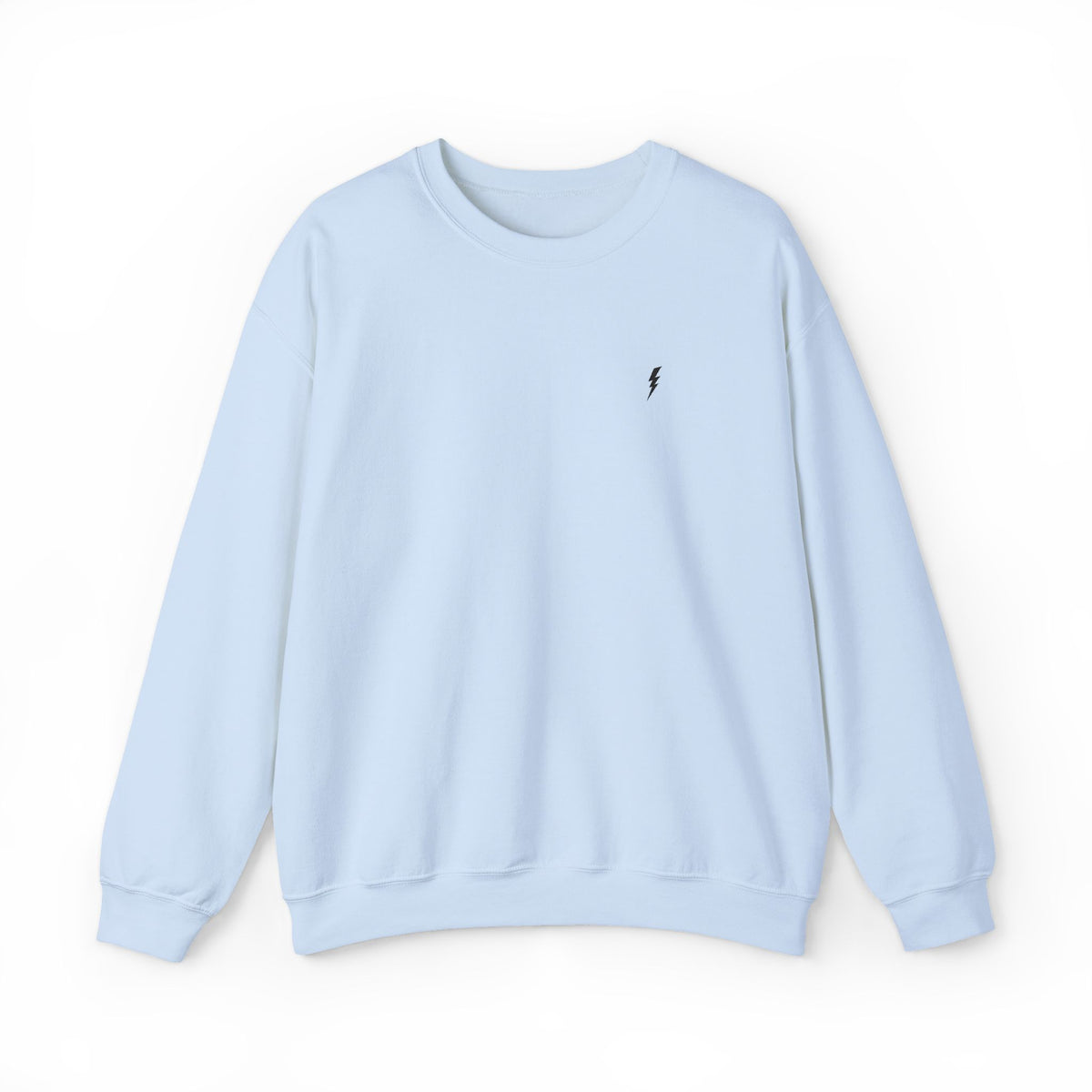 Sweat-shirt à col rond Zlash unisexe - bleu clair - logo noir