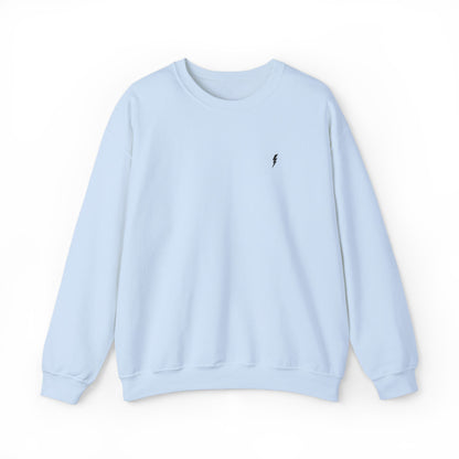 Sweat-shirt à col rond Zlash unisexe - bleu clair - logo noir