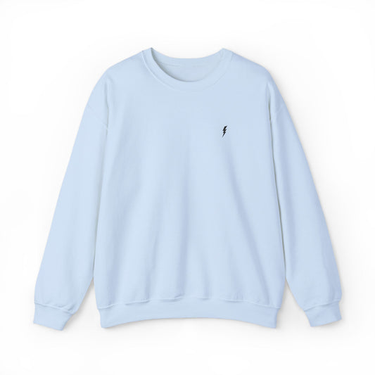 Sweat-shirt à col rond Zlash unisexe - bleu clair - logo noir