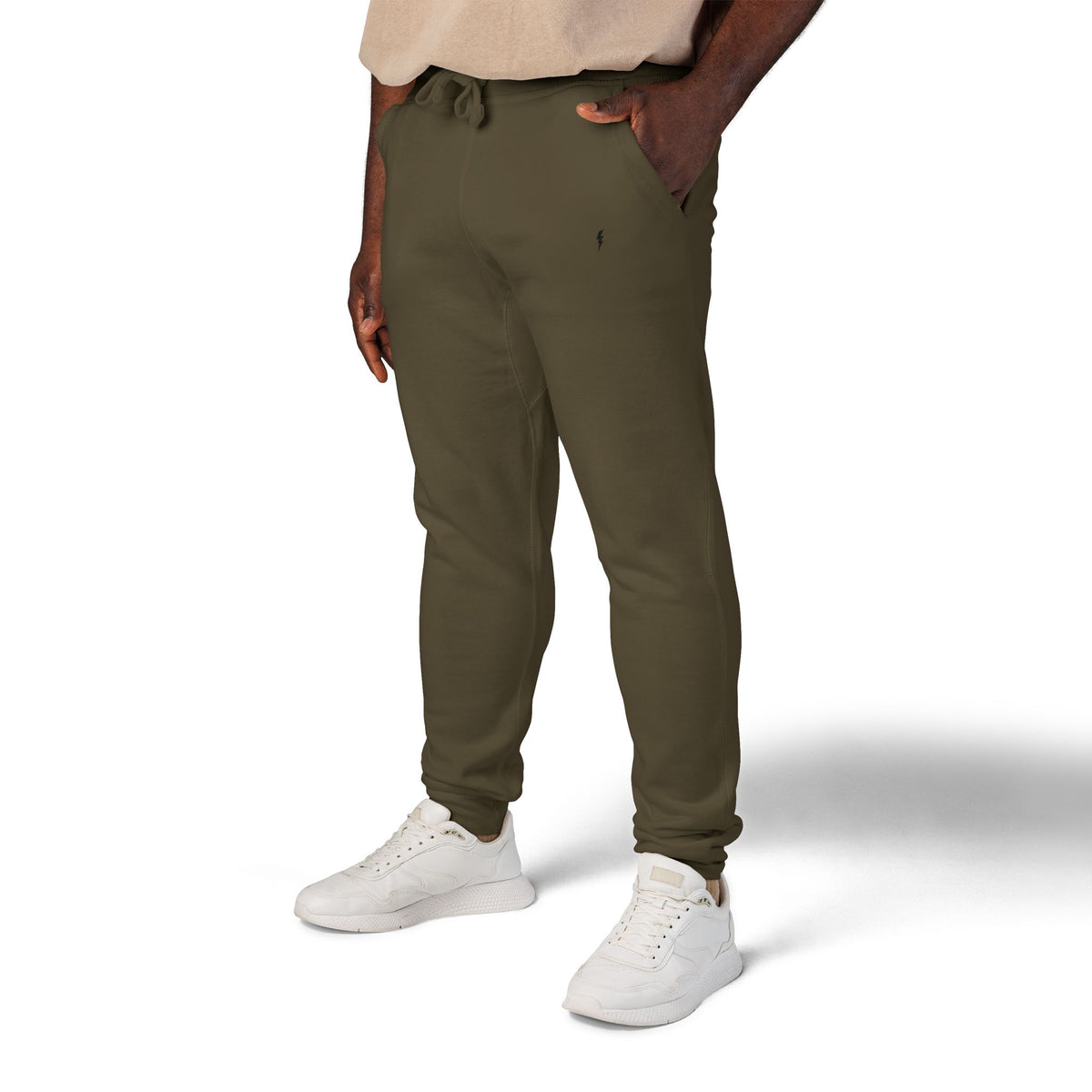 Jogging en polaire Zlash unisexe - vert militaire - logo noir