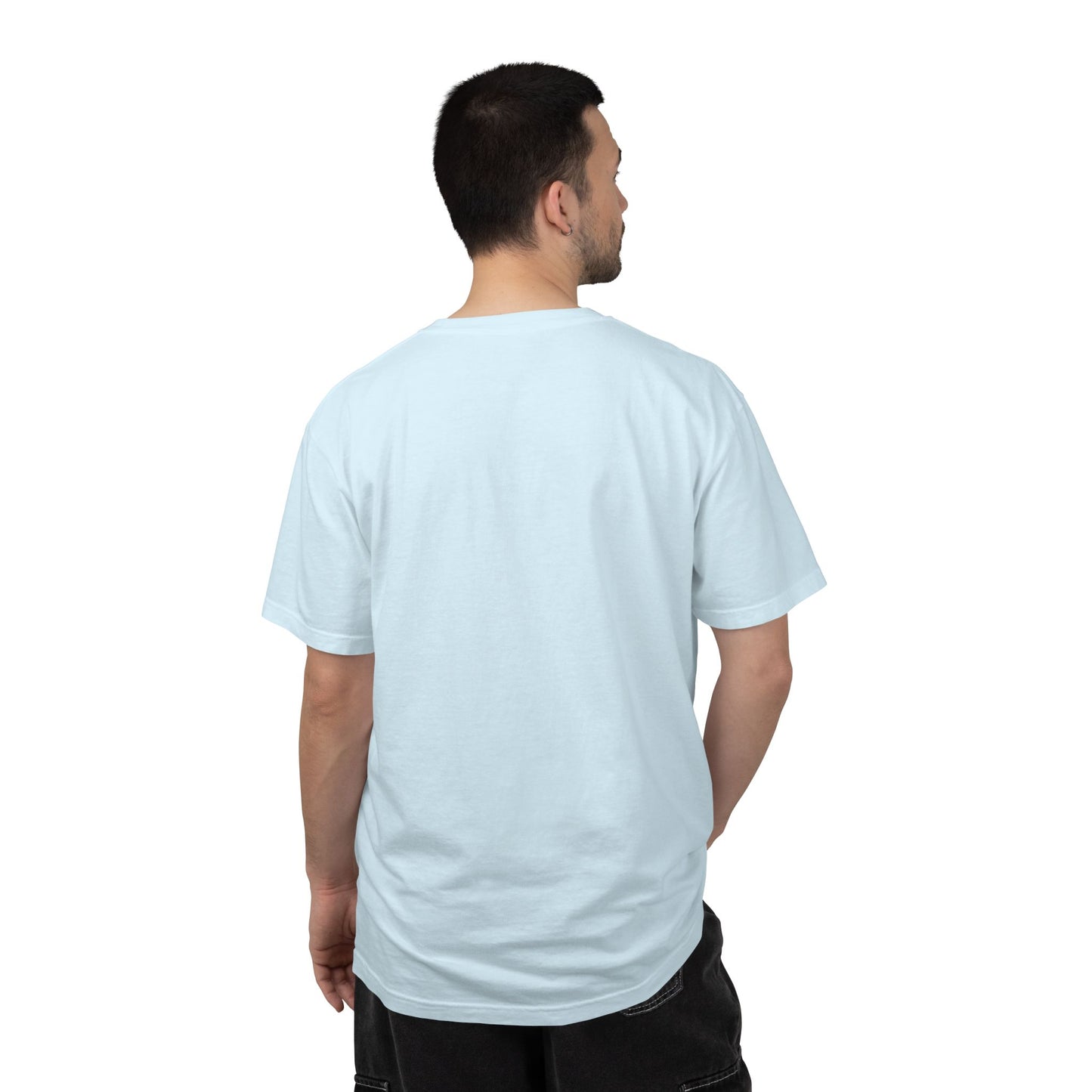 T-Shirt épais Zlash Homme - bleu doux - logo noir