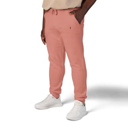 Jogging en polaire Zlash unisexe - vieux rose - logo noir