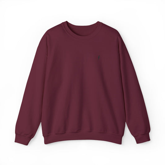 Sweat-shirt à col rond Zlash unisexe - bordeaux - logo noir