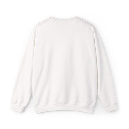 Sweat-shirt à col rond Zlash unisexe - blanc - logo noir