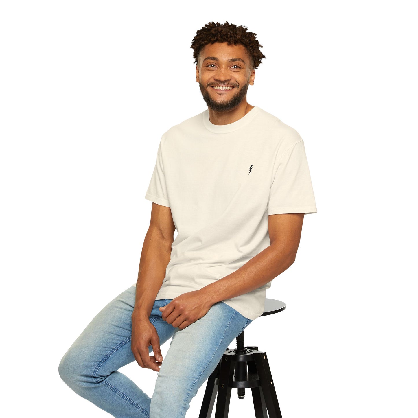 T-Shirt épais Zlash Homme - ivoire - logo noir