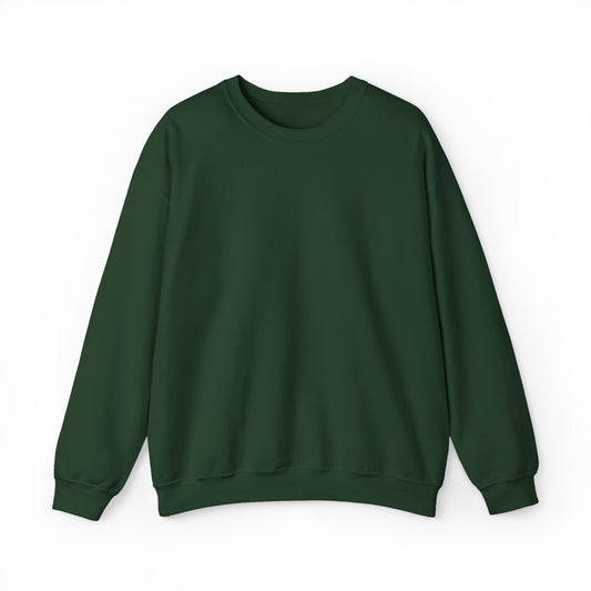 Sweat-shirt à col rond Zlash unisexe - vert forêt - logo noir