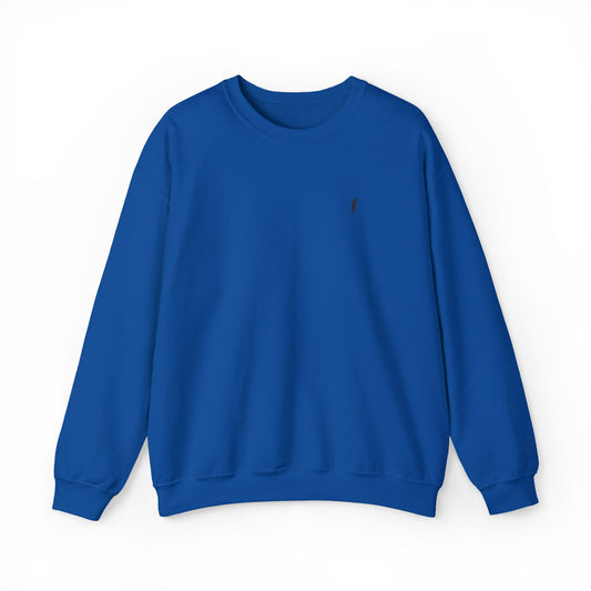 Sweat-shirt à col rond Zlash unisexe - bleu roi - logo noir
