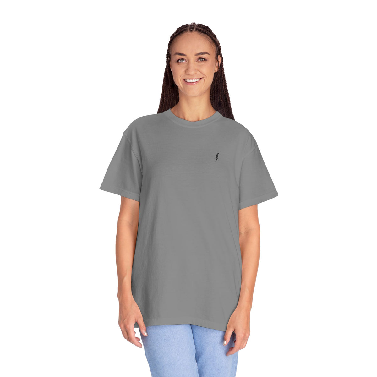 T-Shirt épais Zlash Femme - gris - logo noir